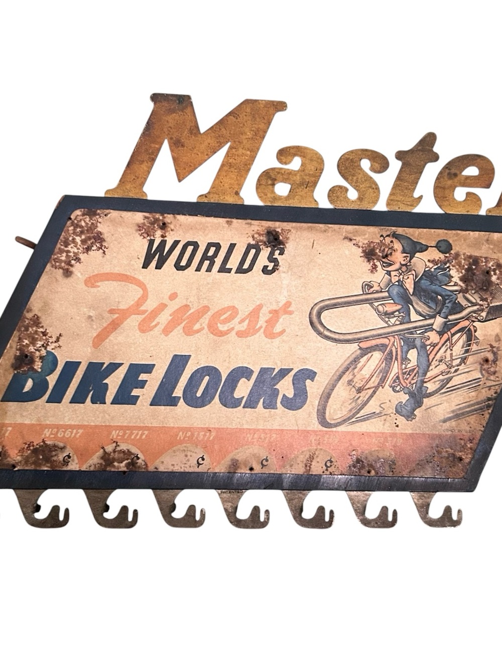 Vintage Master Bike Lock Display